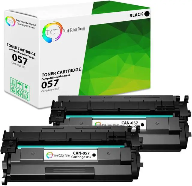 Main image of TCT 057 Toner Cartridge 2 Pack - Premium Compatible Replacement for Canon 057 057 Black Works With Canon i-Sensys LBP223 MF443 MF445 MF446