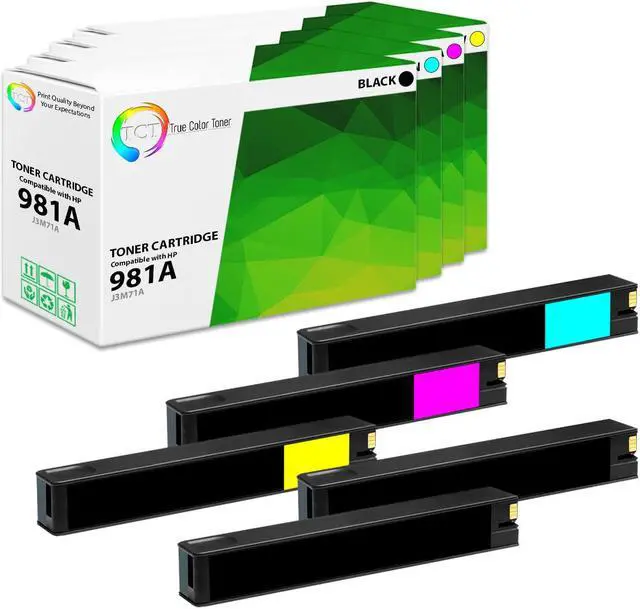 Main image of True Color Toner 981A Ink Cartridge 5 Pack - Premium Compatible Replacement for HP 981A Works With HP PageWide Enterprise Color 556dn 556xh MFP 586z 586dn