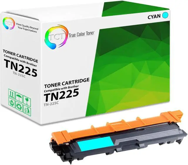 Main image of True Color Toner TN225 Cyan Toner Cartridge - Premium Compatible Replacement for Brother TN-225 TN225C Cyan High Yield Works With Brother HL-3140 3150 3170 MFC-9130 9140 DCP-9020