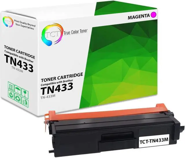 Main image of True Color Toner TN433 Magenta Toner Cartridge - Premium Compatible Replacement for Brother TN-433 TN433M Magenta High Yield Works With Brother HL-L8260CDW L8360CDW MFC-L8610CDW