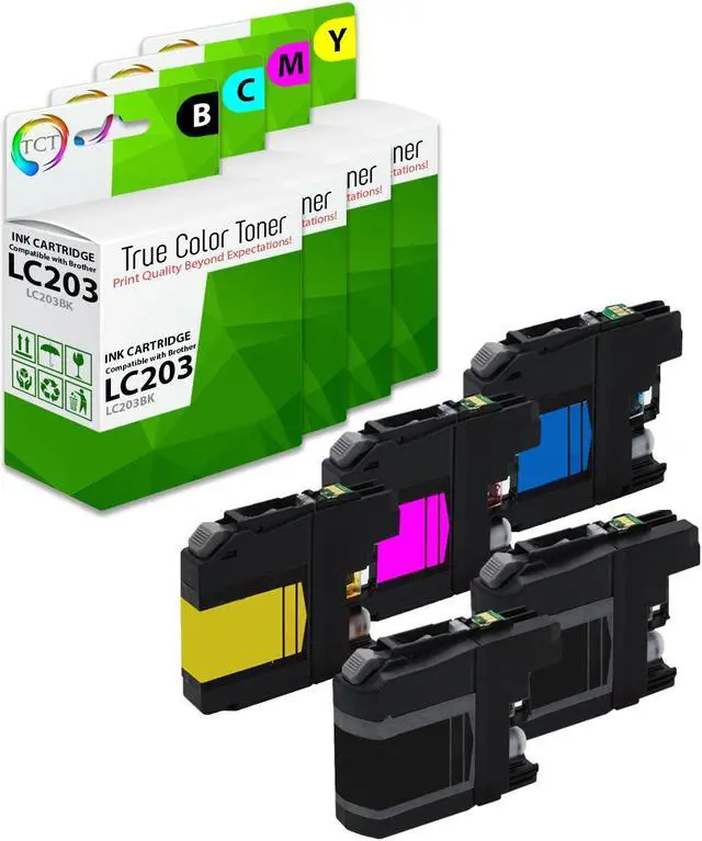 Main image of TCT LC203 Ink Cartridge 5 Pack - Premium Compatible Replacement for Brother LC203 LC203BK LC203C LC203M LC203Y Works With Brother MFC-J460DW J480DW J485DW J880DW