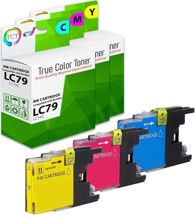 Main image of TCT LC79 Color Ink Cartridge 3 Pack - Premium Compatible Replacement for Brother LC79C LC79M LC79Y Super High Yield Works With Brother MFC-5910DW J6510DW J6710DW J6910DW