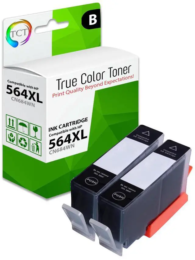 Main image of True Color Toner 564XL Black Ink Cartridge 2 Pack - Premium Compatible Replacement for HP 564XL 546 XL Black Works With HP Photosmart 5511 5512 5514 5515 5520 5522 5524 5525