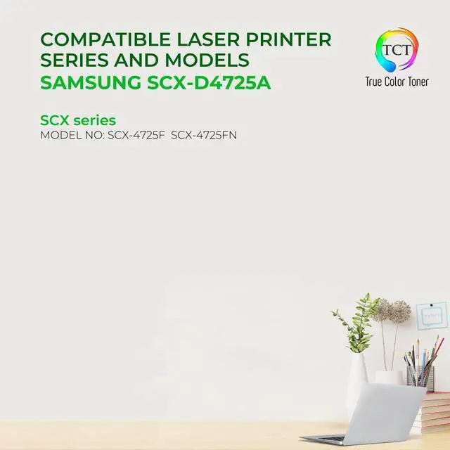 Alt view image 2 of 6 - True Color Toner SCX-D4725A Toner Cartridge - Premium Compatible Replacement for Samsung SCX-D4725A SCXD4725A Black Works With Samsung SCX-4725F SCX-4725FN