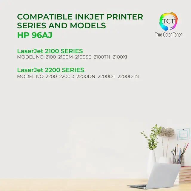 Alt view image 2 of 6 - True Color Toner 96AJ Jumbo Toner Cartridge 2 Pack - Premium Compatible Replacement for HP 96AJ C4096AJ Black Jumbo Yield Works With HP LaserJet 2100 2100M 2100se 2100TN