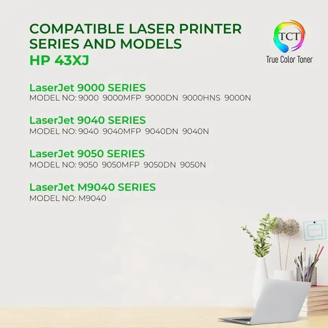 Alt view image 2 of 6 - TCT 43XJ Jumbo TAA Compliant Toner Cartridge - Premium Compatible Replacement for HP 43XJ C8543XJ High Yield Jumbo Black Works With HP LaserJet 9000 9000MFP 9000DN 9000HNS Printers