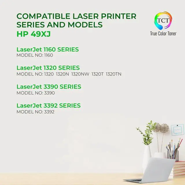 Alt view image 2 of 6 - TCT 49XJ Jumbo TAA Compliant Toner Cartridge - Premium Compatible Replacement for HP 49XJ Q5949XJ High Yield Jumbo Black Works With HP LaserJet 1320 1320N 1320NW Printers