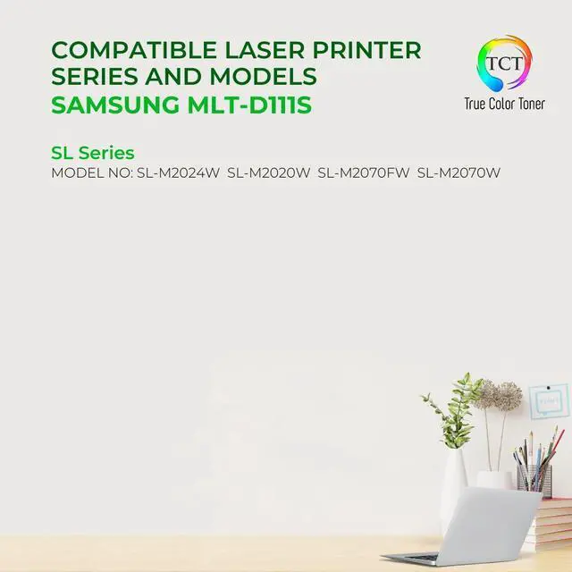Alt view image 2 of 6 - True Color Toner D111S Toner Cartridge - Premium Compatible Replacement for Samsung MLT-D111S Black Works With Samsung Xpress SL-M2020W M2022 M2022W