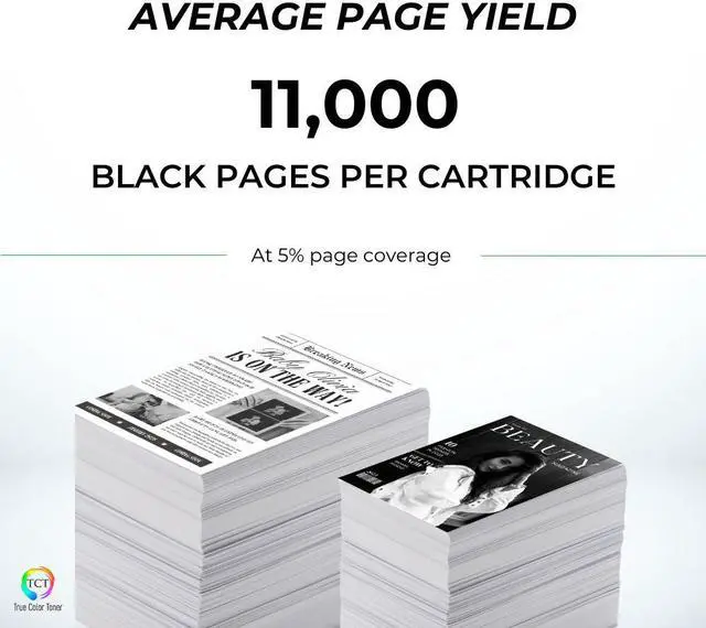 Alt view image 3 of 6 - True Color Toner S3840 Black Toner Cartridge - Premium Compatible Replacement for Dell S3840 S3845 593-BCBC Black Works With Dell S3840 S3840cdn S3845cdn