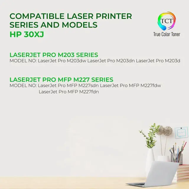 Alt view image 2 of 6 - True Color Toner 30XJ Jumbo Toner Cartridge 2 Pack - Premium Compatible Replacement for HP 30XJ CF230XJ Black High Yield Jumbo Works With HP Laserjet Pro M203 M203DW MFP M227 M227FDN