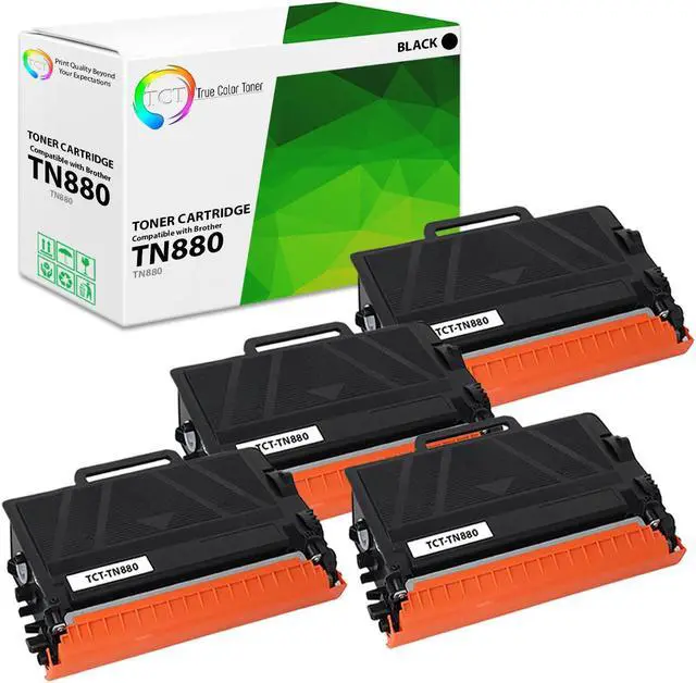 Main image of True Color Toner TN880 Toner Cartridge 4 Pack - Premium Compatible Replacement for Brother TN-880 Black Super High Yield Works With Brother HL-L6200DW L6300DW L6400DW MFC-L6700DW L6800DW