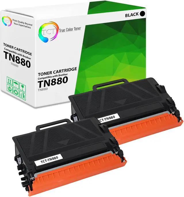 Main image of True Color Toner TN880 Toner Cartridge 2 Pack - Premium Compatible Replacement for Brother TN-880 Black Super High Yield Works With Brother HL-L6200DW L6300DW L6400DW MFC-L6700DW L6800DW