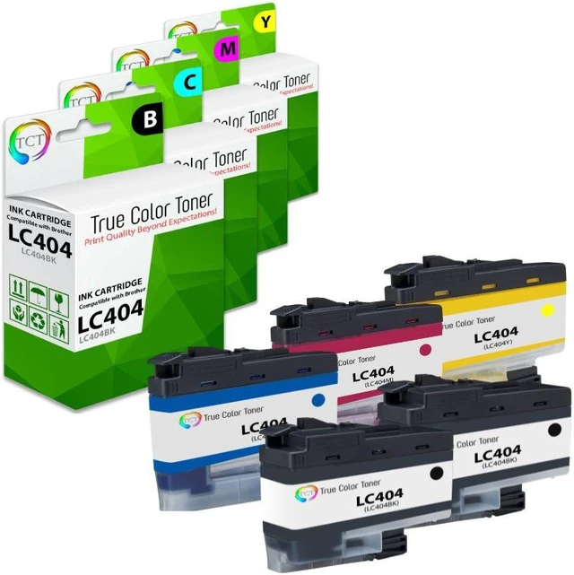 Main image of TCT LC404 Ink Cartridge 5 Pack - Premium Compatible Replacement for Brother LC404 LC404BK LC404C LC404M LC404Y Works With Brother MFC-J1205 J1215