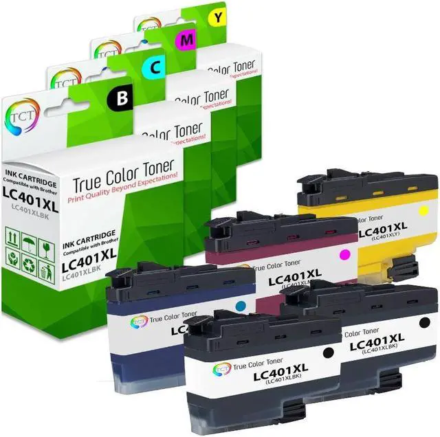 Main image of TCT LC401XL Ink Cartridge 5 Pack - Premium Compatible Replacement for Brother LC401XLBK LC401XLC LC401XLM LC401XLY High Yield Works With Brother MFC-J1010 J1012 J1170