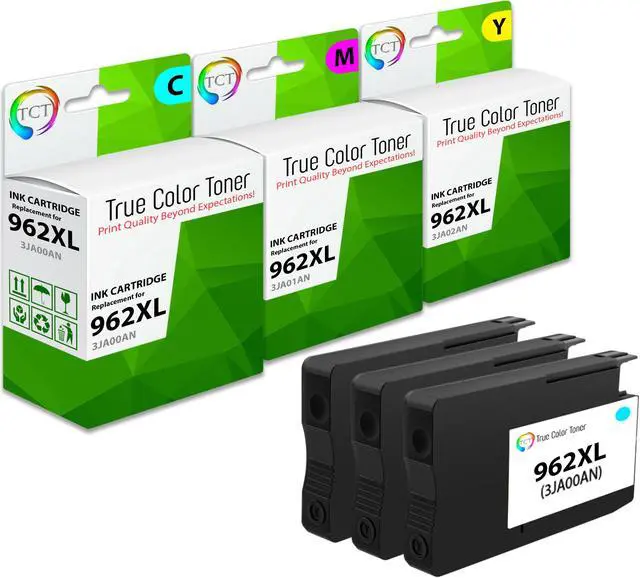 Main image of TCT 962XL Color Ink Cartridge 3 Pack - Premium Compatible Replacement for HP 962XL High Yield Works With HP OfficeJet 9012 OfficeJet Pro 9010 9015 9018 9019
