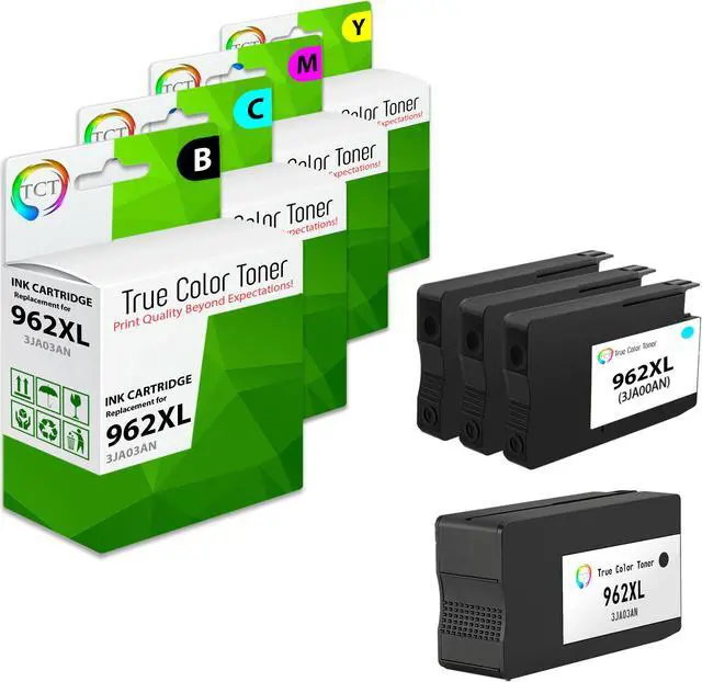 Main image of TCT 962XL Ink Cartridge 4 Pack - Premium Compatible Replacement for HP 962XL High Yield Works With HP OfficeJet 9012 OfficeJet Pro 9010 9015 9018 9019
