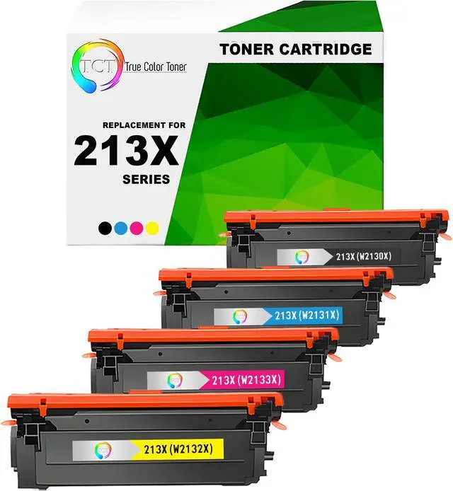 Main image of TCT 213X Toner Cartridge 4 Pack - Premium Compatible Replacement for HP 213X High Yield Works With HP Color LaserJet Enterprise 5700dn 6700 MFP 5800dn