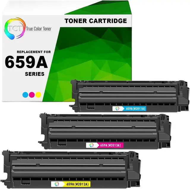 Main image of TCT 659A Color Toner Cartridge 3 Pack - Premium Compatible Replacement for HP 659A W2011A W2012A W2013A Works With Color LaserJet Enterprise M856 M856dn
