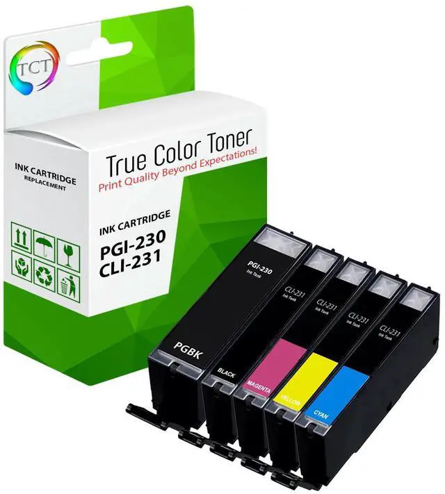 Main image of True Color Toner PGI-230 CLI-231 Ink Cartridge 5 Pack - Premium Compatible Replacement for Canon PGI-230BK CLI-231BK CLI-231C CLI-231M CLI-231Y Works With Canon PIXMA TS8820