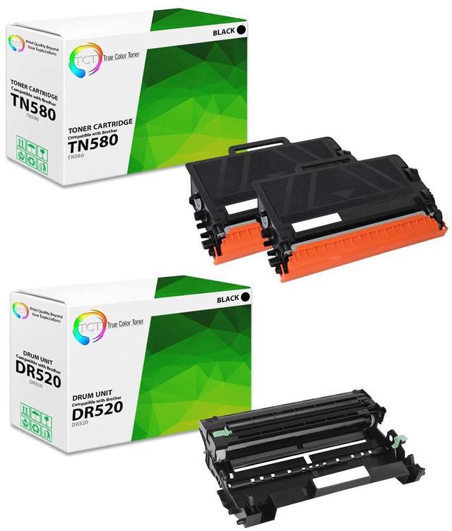 Alt view image 2 of 7 - Tct Premium Compatible Toner Cartridge And Drum Unit Replacement For Brother Tn580 Dr520 Works With Brother Dcp-8060 8065, Hl-5240 5250 5280, Mfc-8460 8660 8870 Printers (2 Tn-580, 1 Dr-520) - 3
