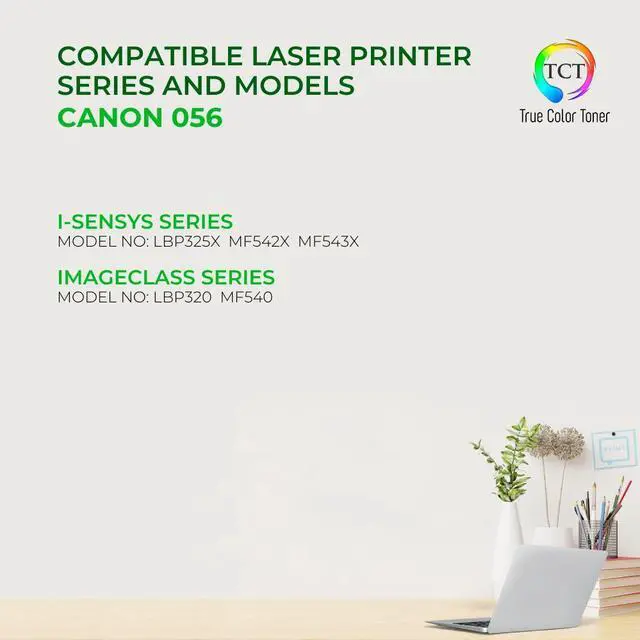 Alt view image 2 of 6 - TCT 056 Toner Cartridge 2 Pack - Premium Compatible Replacement for Canon 056 056 Black Works With Canon i-Sensys LBP325X MF542X imageClass LBP 320's