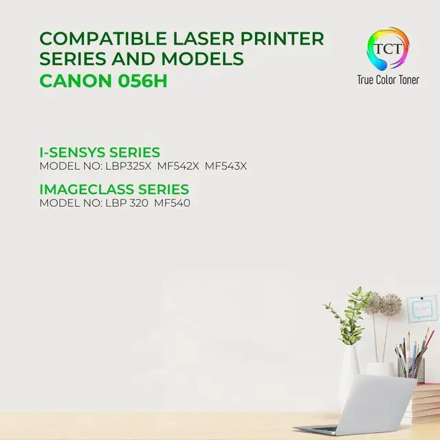 Alt view image 2 of 6 - TCT 056H Toner Cartridge 2 Pack - Premium Compatible Replacement for Canon 056H 056H Black High Yield Works With Canon i-Sensys LBP325X MF542X imageClass LBP 320's