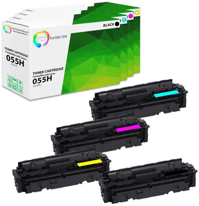 Main image of True Color Toner 055H Toner Cartridge 4 Pack - Premium Compatible Replacement for Canon 055H High Yield Works With Canon Color imageCLASS LBP660C MF740C MF741Cdw MF743Cdw MF745Cdw MF746Cdw