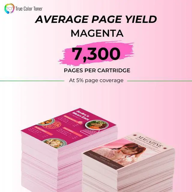 Alt view image 3 of 6 - TCT 034 Magenta Toner Cartridge - Premium Compatible Replacement for Canon 034 034M Magenta Works With Canon imageCLASS MF810Cdn MF820Cdn ImageRUNNER C1225 C1225iF