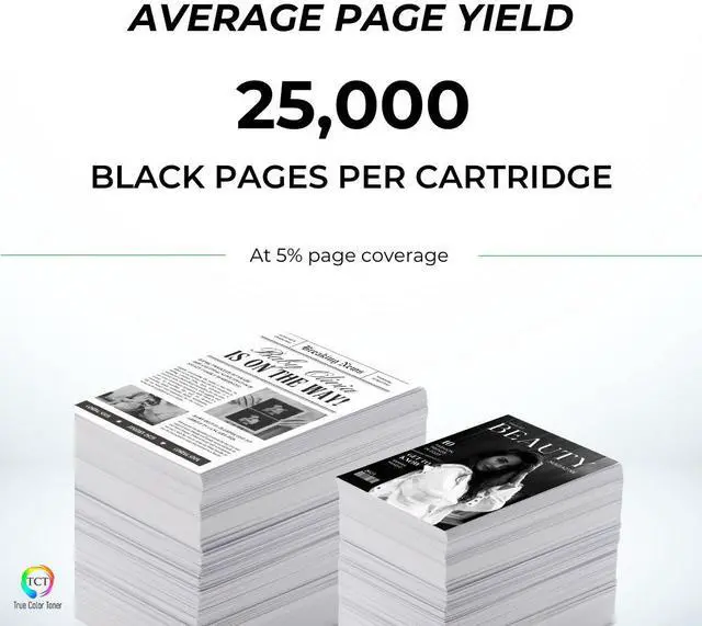 Alt view image 3 of 6 - True Color Toner 039X Toner Cartridge 2 Pack - Premium Compatible Replacement for Canon 039 039H Black High Yield Works With Canon ImageClass LBP351dn LBP352dn