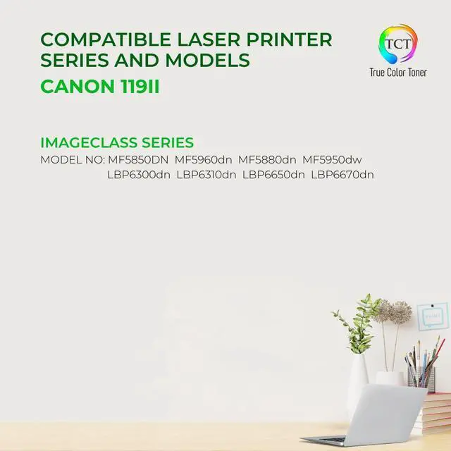 Alt view image 2 of 6 - True Color Toner 119II Toner Cartridge 2 Pack - Premium Compatible Replacement for Canon 119II 3480B001AA Black High Yield Works With Canon ImageClass MF5880dn MF5950dw LBP6670dn