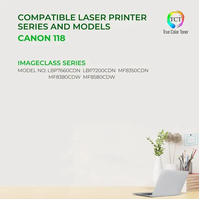 Alt view image 2 of 6 - True Color Toner 118 Toner Cartridge 5 Pack - Premium Compatible Replacement for Canon 118 Works With Canon ImageClass LBP7660CDN LBP7200CDN