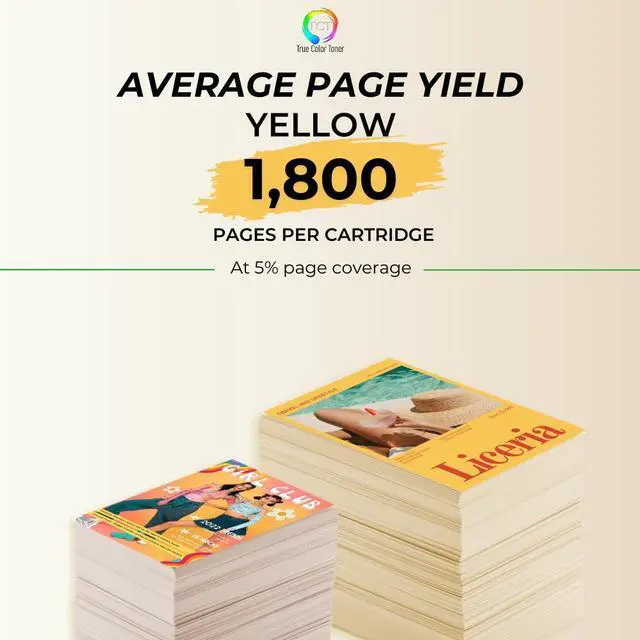 Alt view image 3 of 6 - True Color Toner 131 Yellow Toner Cartridge - Premium Compatible Replacement for Canon 131 6269B001AA Yellow Works With Canon Color ImageClass MF8280 MF8230 MF8350 LBP7110CW