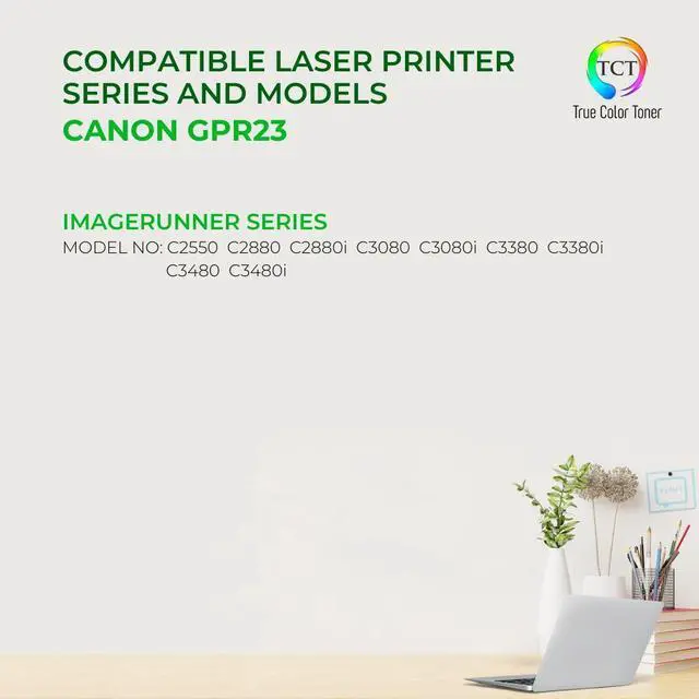Alt view image 2 of 6 - True Color Toner GPR23 Black Toner Cartridge - Premium Compatible Replacement for Canon GPR-23 0452B003AA Black Works With Canon ImageRunner C2550 C2880 C2880i