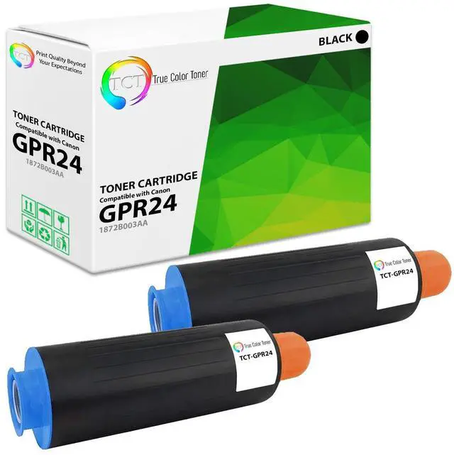 Main image of True Color Toner GPR24 Toner Cartridge 2 Pack - Premium Compatible Replacement for Canon GPR-24 1872B003AA Black Works With Canon ImageRunner 5050 5050N 5055 5065