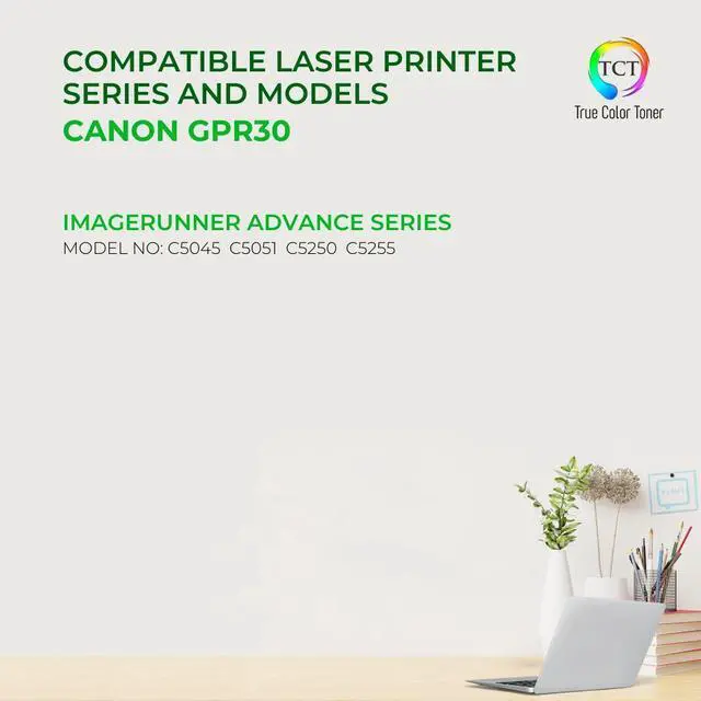 Alt view image 2 of 6 - True Color Toner GPR30 Yellow Toner Cartridge - Premium Compatible Replacement for Canon GPR-30 2801B003AA Yellow Works With Canon ImageRunner C5045 C5051 C5250