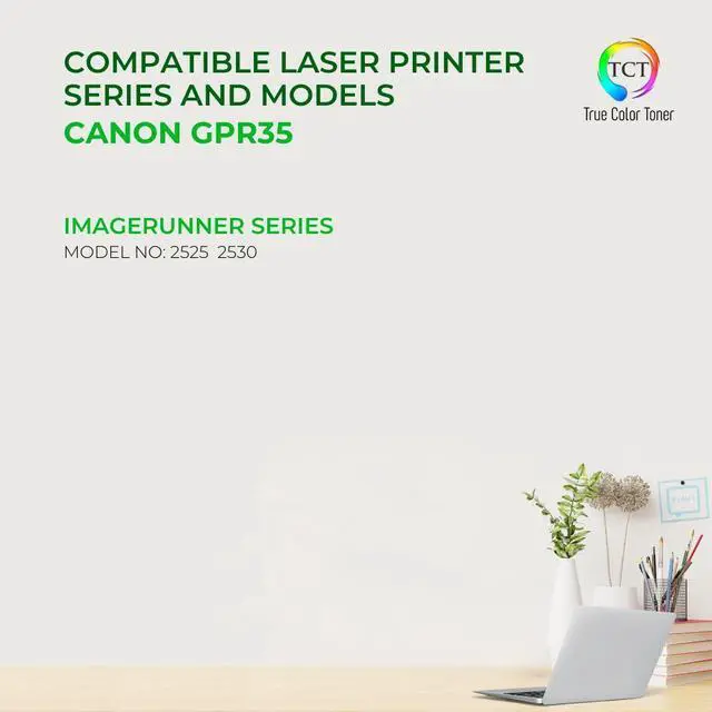 Alt view image 2 of 6 - True Color Toner GPR35 Toner Cartridge - Premium Compatible Replacement for Canon GPR-35 2785B003AA Black Works With ImageRunner 2525 2530