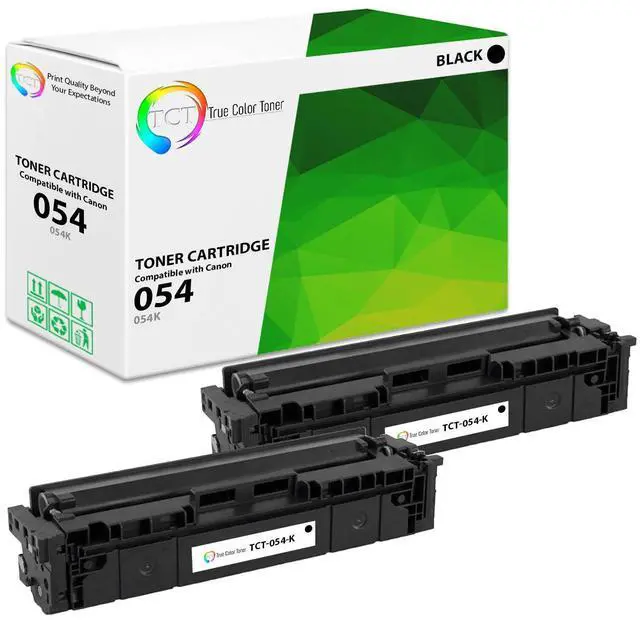 Main image of True Color Toner 054 Black Toner Cartridge 2 Pack - Premium Compatible Replacement for Canon 054 Black Works With Canon Color ImageClass LBP620 LBP622Cdw MF640C MF642Cdw MF644Cdw