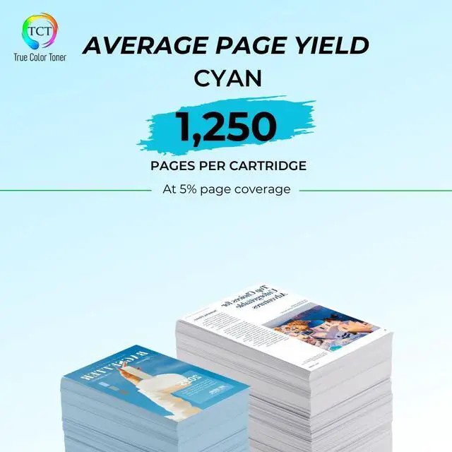 Alt view image 3 of 6 - True Color Toner 067 Cyan Toner Cartridge - Premium Compatible Replacement for Canon 067 5101C001 Cyan Works With Canon i-SENSYS LBP633Cdw LBP632Cdw MF653Cdw MF654Cdw MF656Cdw