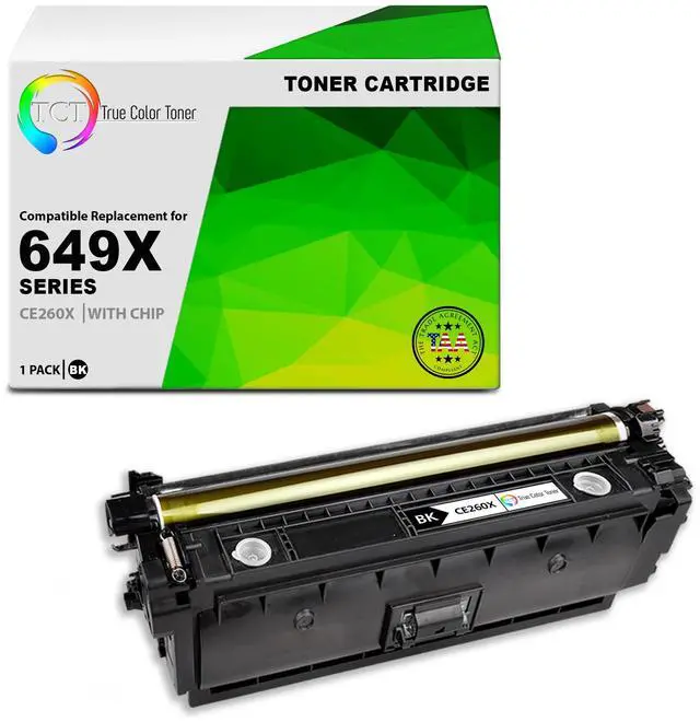Main image of TCT 649X Black TAA Compliant Toner Cartridge - Premium Compatible Replacement for HP 649X CE260X High Yield Works With HP Color LaserJet CP4520 CP4525 Printers