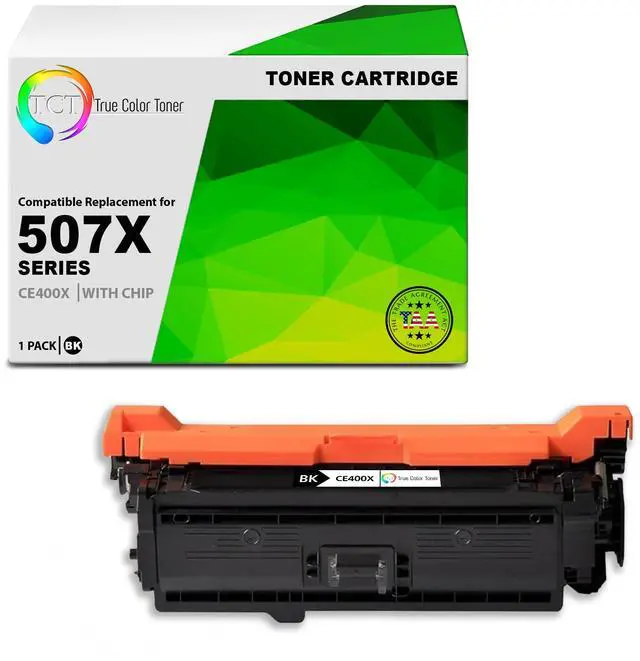 Main image of TCT 507X Black TAA Compliant Toner Cartridge - Premium Compatible Replacement for HP 507X CE400X Works With HP LaserJet Enterprise M551 M575, Pro M570 M570DW Printers