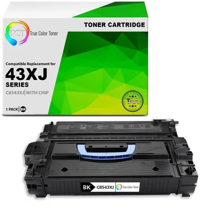 Main image of TCT 43XJ Jumbo TAA Compliant Toner Cartridge - Premium Compatible Replacement for HP 43XJ C8543XJ High Yield Jumbo Black Works With HP LaserJet 9000 9000MFP 9000DN 9000HNS Printers