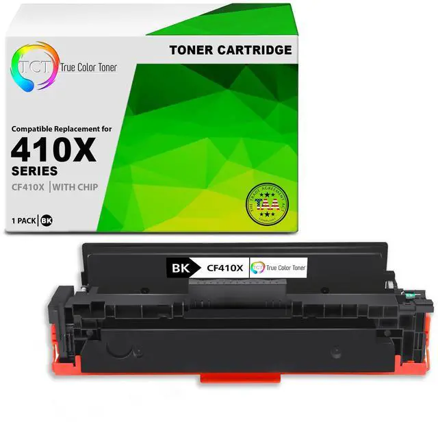 Main image of TCT 410X Black TAA Compliant Toner Cartridge - Premium Compatible Replacement for HP 410X CF410X High Yield Works With HP LaserJet Pro M452DN M452DW M452NW MFP M477FDN MFP M477 Printers