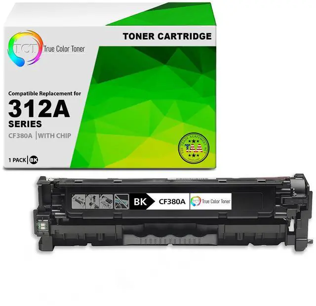 Main image of TCT 312A Black TAA Compliant Toner Cartridge - Premium Compatible Replacement for HP 312A CF380A Works With HP Color LaserJet Pro MFP M476NW M476DN M476DW Printers