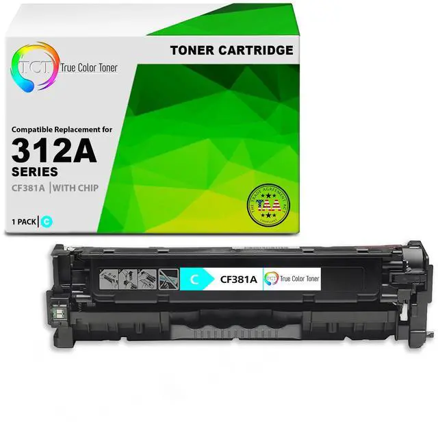 Main image of TCT 312A Cyan TAA Compliant Toner Cartridge - Premium Compatible Replacement for HP 312A CF381A Works With HP Color LaserJet Pro MFP M476NW M476DN M476DW Printers