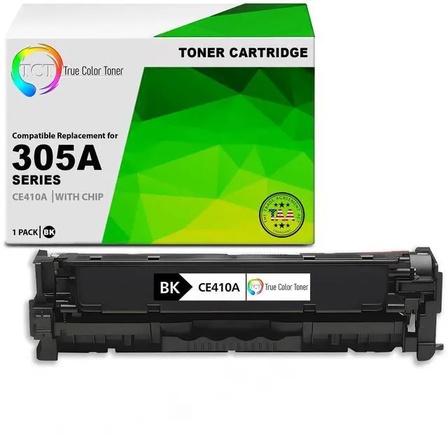 Main image of TCT 305A Black TAA Compliant Toner Cartridge - Premium Compatible Replacement for HP 305A CE410A Works With HP LaserJet Pro M351A M375NW M451 M475 Printers