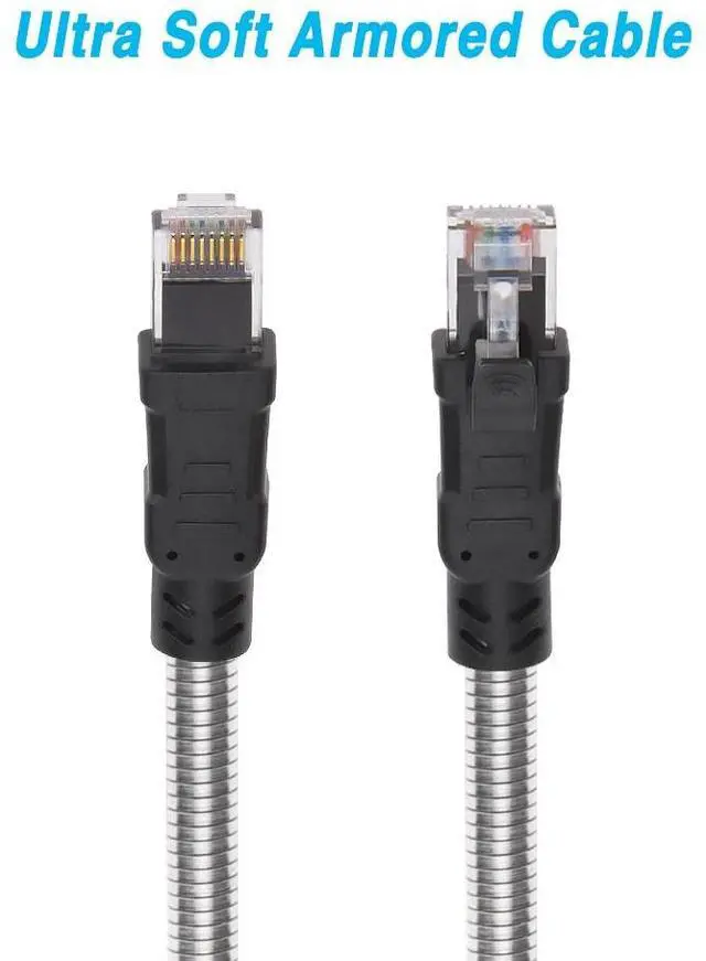 Alt view image 3 of 6 - Nippon Labs 60CAT6A-75-24AM 75FT. CAT.6A Patch Cable Armored Anti-Rodent Cables, 24AWG 75 Feet Gigabit LAN Network Cable RJ45 High Speed Ethernet Cable