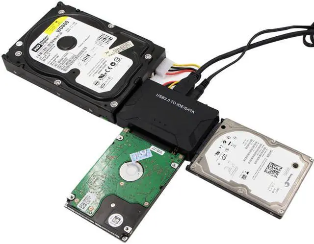 Alt view image 4 of 4 - USB 3.0 to SATA / IDE Combo Adapter & USB IDE SATA Adapter Hard Drive SATA to USB 3.0 DATA Transfer Converter for 2.5/3.5/5.25 Optical Drive HDD SSD with US adapter