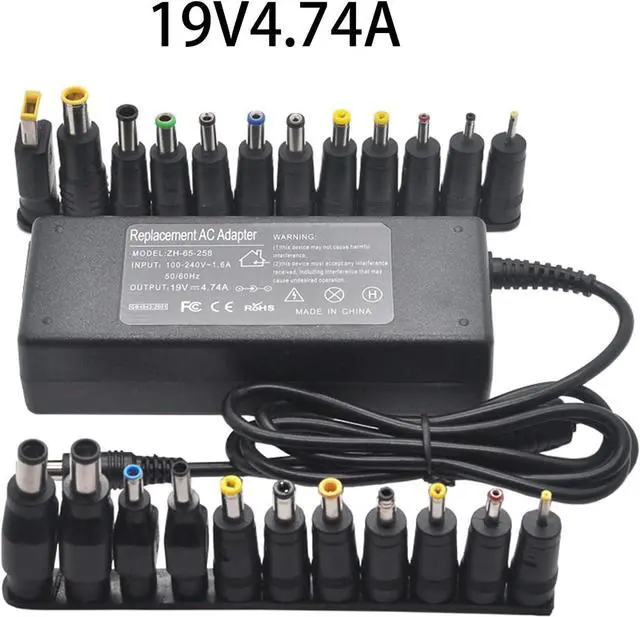 Alt view image 2 of 7 - Universal Laptop Charger 90W 19V 4.74A AC Power Adapter 100-240V 50-60Hz for Asus Acer Dell HP Sony Toshiba Laptop 19v 4.74a 90w ac adapter laptop charger