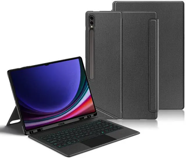 Main image of HUDETAI Keyboard Case for Samsungs Galaxy Tab S10+/S9 FE+/S9+ Plus 12.4" , Backlit Keyboard with Smart Trackpad | Wireless Keyboard Cover with Pen Holder for 12.4 inch Galaxy Tab S10 Plus 5G /S9 Plus