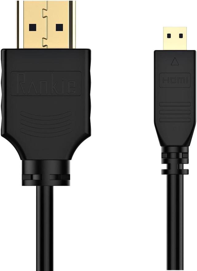 Micro HDMI to HDMI Cable, Rankie High-Speed HDMI to Micro HDMI